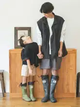 子供用 レインシューズ 男の子用ハイキングレインブーツ滑り止めウォーターブーツ