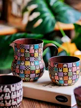 マグカップ コーヒーカップ 手描き うさぎ柄 陶器 緑 おしゃれ
