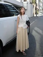 スカート レディース ヴィンテージ インスタ映え シンプル 着回し 上品 春夏「SHALIN」