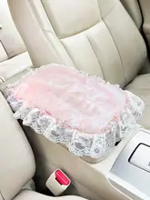 可愛いデザインの車内装飾セット【冬季用・ピンク・シートベルトパッド・バックミラーカバー・CD収納】