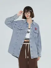 春夏向け可愛いデザインのビンテージ風デニムジャケット【大きいサイズ・レディース】