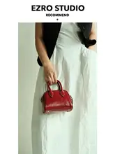 真皮ボーリングバッグ【かわいい手提げ・斜め掛け・デザイン性あり】