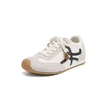 レトロデザインの内増高スニーカー【秋用・カラーブロック・女性用】