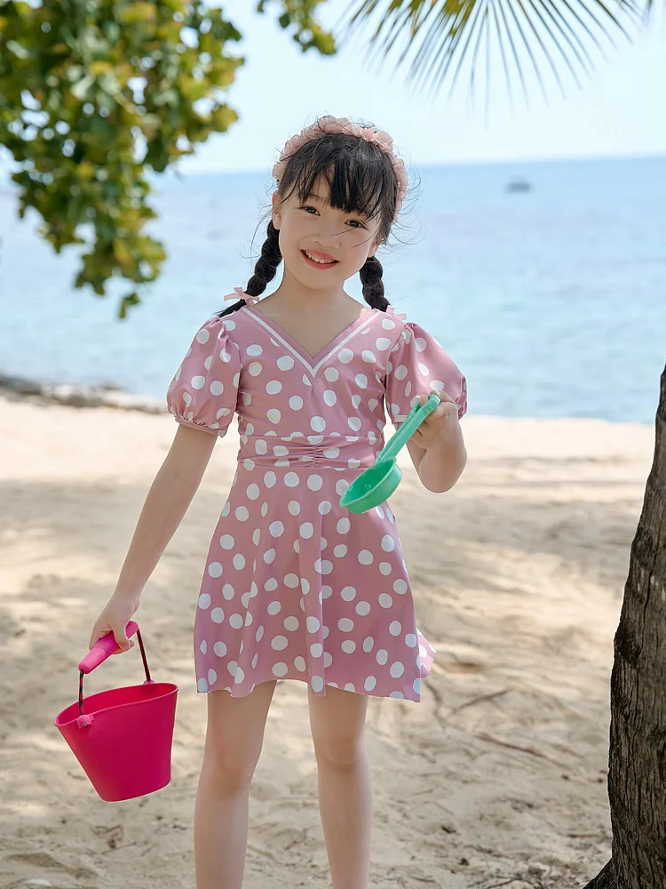 水玉柄親子用水着：母娘お揃いワンピーススタイルの実用性とシーン別対応