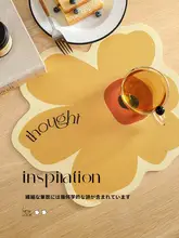 防水・防油の高級レトロ風テーブルマット【耐熱・レザー製】