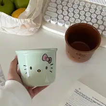 かわいい猫デザインの陶器ラテマグカップ【シンプル・家庭用】