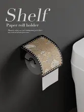 おしゃれな枝葉デザインのトイレットペーパーラック【壁掛け式・穴あけ不要・収納ボックス付き】