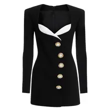 スリムフィット長袖通勤ウエストシェイプワンピース【ビジネススタイル】