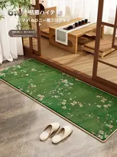 落ち着いた色合いのバルコニー用敷物【中華風・レトロデザイン・滑り止め付き】