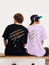 半袖Tシャツ ユニセックス コットン 豹柄 クローパッチ クルーネック ルーズ カジュアル 夏 「SuaMoment」