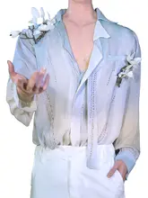 春の日常に最適！半透けデザインのコスプレシャツ【幻想的なカラー・春夏用】（セットアップ対応）