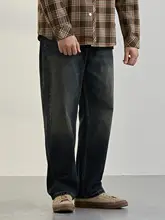 春季用 メンズデニムパンツ【レトロウォッシュ・ルーズストレート・カジュアル】