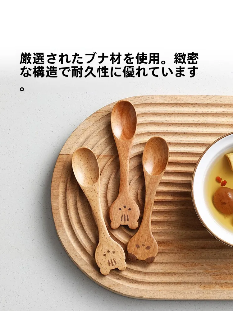 ベイマツ製ミニスプーン：食品グレードの子供用デザインが実用性を支える