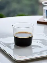 シンプルな高硼珪酸ガラス製コーヒーカップ【ハンドルなし・軽量・冷凍可・耐熱】