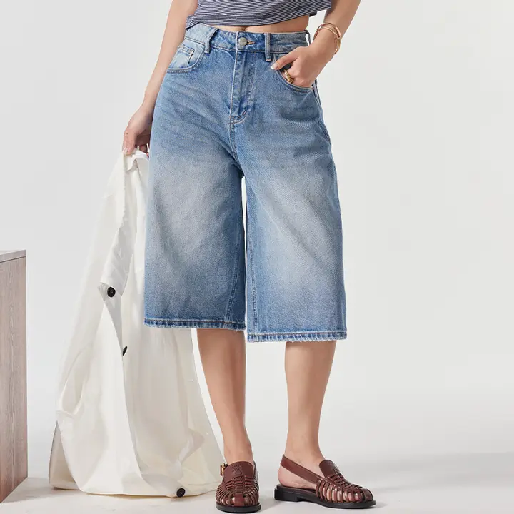 夏季用デニムパンツ【極上の柔らかさ・フィット・ワイドレッグ】（セットアップ対応）