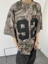 夏季用 メンズ デジタルカモフラージュプリント 半袖Tシャツ【ゆったりサイズ・メッシュ素材】