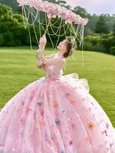 花柄デザインのマーメイドウェディングドレス【チューブトップ・トレーン付き・カラフルファブリック・カップル向け】