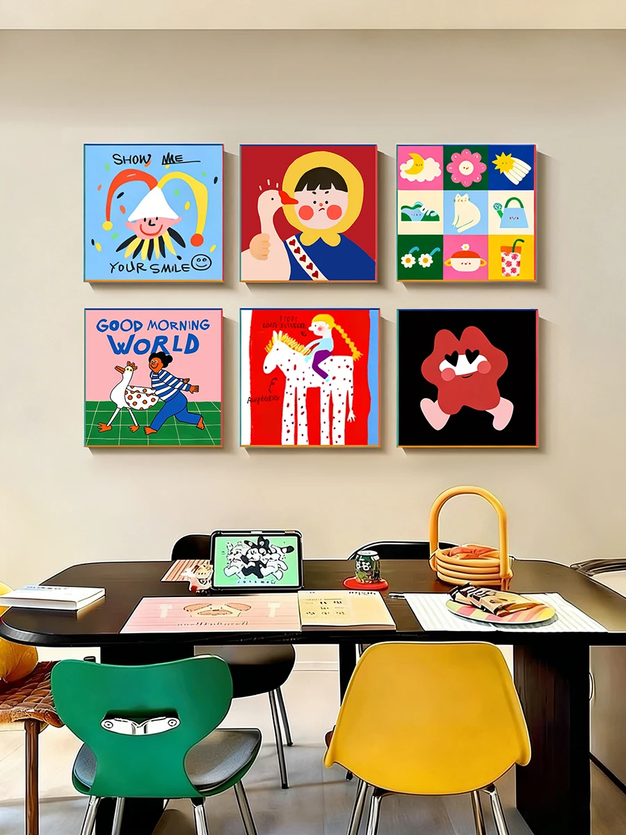 創造的なアートデザインの壁掛け絵画：モダンスタイルでリビングを彩る