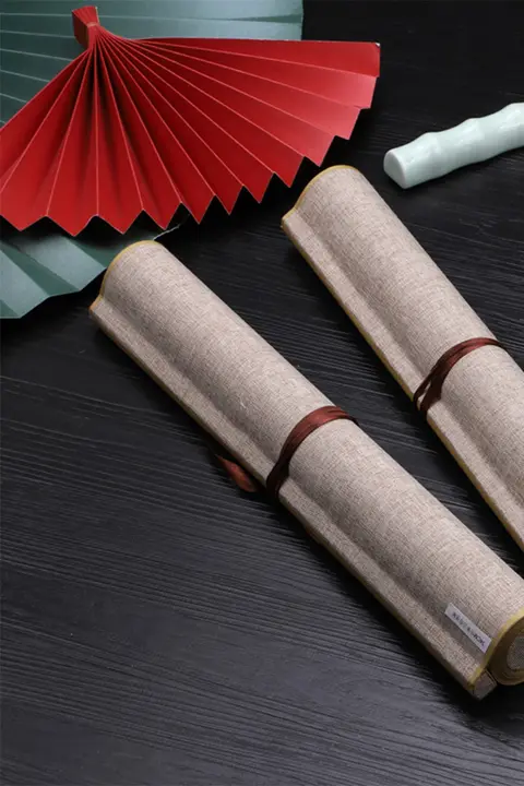 宣紙製の工筆画掛軸【毛筆・フラワーデザイン】