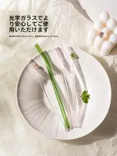 可愛いガラス製ストロー【曲がるデザイン・耐高温・リユーザブル・カフェ用】