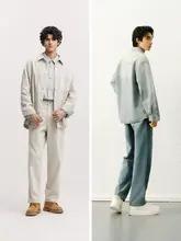 春用 メンズ長袖シャツ【グラデーションデザイン・水洗い・前胸ポケット付き・ゆったりした襟】