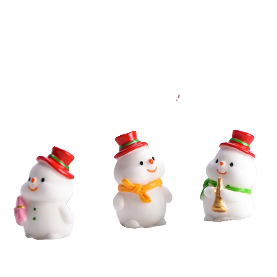 可愛い雪だるまのミニチュア景観！クリスマスデコレーション【デスク用・DIY装飾・雪景色】