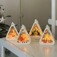 クリスマスオーナメント LEDナイトライト ヴィンテージ 置物 プレゼント 撮影用小物 インスタ映え ディスプレイ