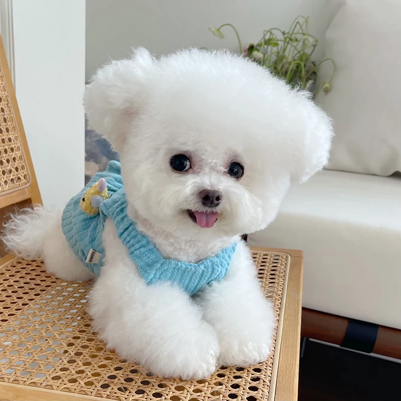 子供向けペットの飼育に最適な秋冬ペット服：暖かいニットキャミソールドレス