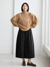 ガウチョパンツ レディース ハイウエスト 着痩せ 厚手 裏起毛 ヴィンテージ シンプル 秋冬
