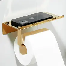 金色304不锈鋼製 ペーパータオルホルダー【穴あけ不要・バスルーム用・トイレ収納】