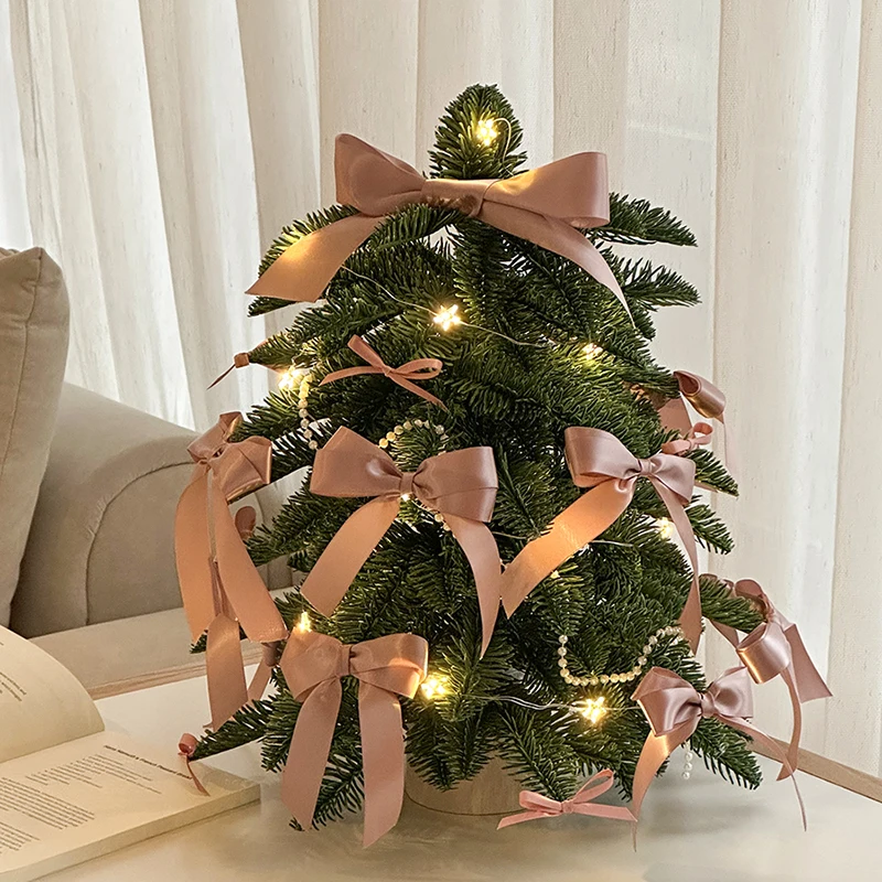 リビング用デスクトップ装飾ミニクリスマスツリー：12月クリスマスに最適な雰囲気作りギフト