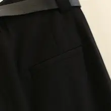 高ウエストのゆったりとした美脚スーツカジュアルパンツ【大人向け・ファッション性・冬用】（セットアップ対応）