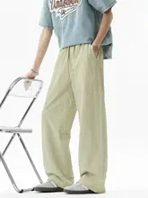 カジュアルパンツ メンズ チェック柄 ドレープ感 ストレートシルエット ルーズ 薄手 着回し 普段使い「WASSUP」