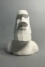 石膏像 彫刻 石像 置物 古代エジプト レプリカ ネフェルティティ モアイ 美術 デッサン用 インテリア 「JOJO'S L.PD.MOAI.」