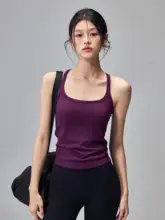 ブラ付きスポーツタンクトップ【防震・速乾・ヨガ用】