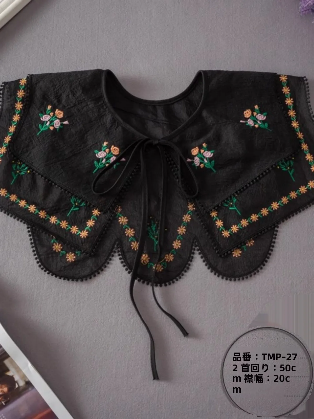 エプロンスタイ フリルカラー ペタルスリーブ：韓版フラワー刺繍ドールカラーの多用途使い方と実際の性能