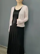 シルクニット UVカットショートレースカーディガン【薄手・長袖・夏用】