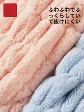 女の子用 超吸水速乾 ヘアドライキャップ【バス用・タオルタイプ・赤】