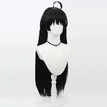 コスプレ用ウィッグ【黒色・ロング・肌色の頭皮ベース】