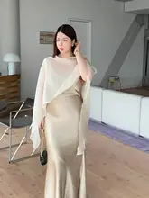 優雅なシフォンカーディガン【体型カバー・大きいサイズ・紫外線対策・夏用】
