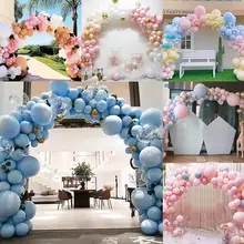 海洋テーマのバルーンアーチ【ブルー・学校・幼稚園・誕生日・開店祝い用装飾】