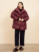 レトロデザインの雪ニール風ストレートパンツ【巻き辺・冬用・女性用】