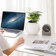 デスク用クリエイティブオブジェ個性的なボール型自吸水プランター【シンプルデザイン・プラスチック製】