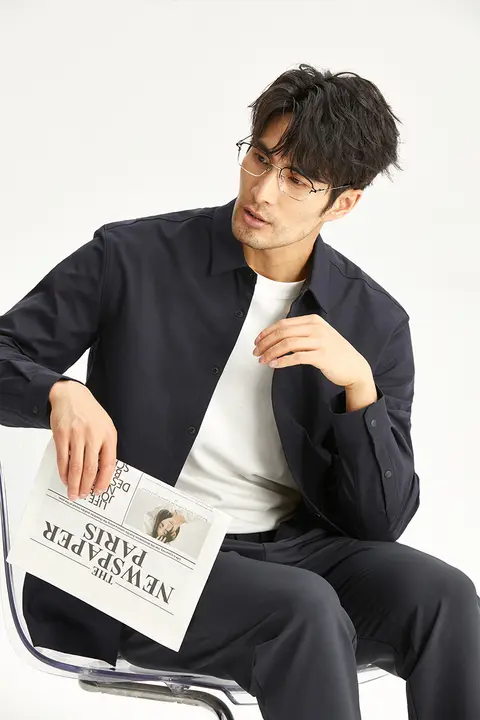 JSSD HOMME プライムフレックスビジネスカジュアル長袖シャツ【高級感・開襟デザイン】