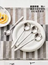 CAROTE  316ステンレススチールスプーン【家庭用・高級・長柄・食品グレード・子供用】
