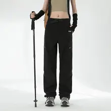 春秋向け レディース アウトドアパンツ【防風・防水・登山・スノー】（セットアップ対応）