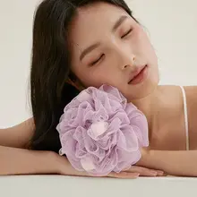 SANLI ボディスポンジ 泡立てネット あかすり レディース キッズ ガールズ ふわふわ 泡立ち抜群 大判 ほつれにくい キュート 上質