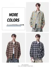 シャツジャケット メンズ アウター 長袖 チェック柄 ヴィンテージ 春夏 「GENIOLAMODE」