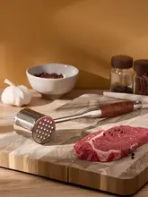 肉叩き ミートテンダライザー ステンレス ステーキハンマー 家庭用 調理器具 キッチン用品 「alaniz」