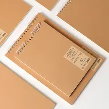 B5サイズ レトロ牛革リングバインダー ノート【手に優しい・取り外し可能・学生用・日記帳】